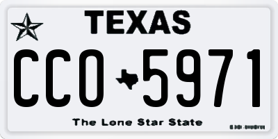 TX license plate CCO5971