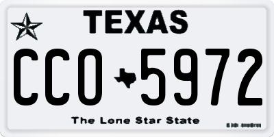 TX license plate CCO5972