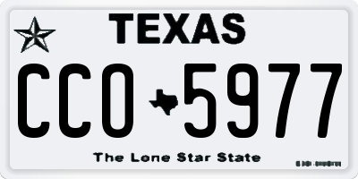 TX license plate CCO5977
