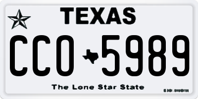 TX license plate CCO5989