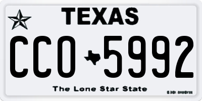 TX license plate CCO5992