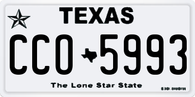 TX license plate CCO5993