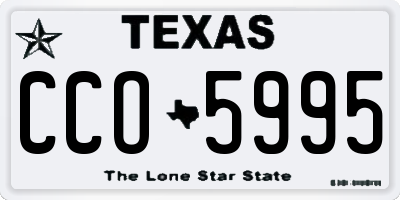 TX license plate CCO5995