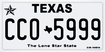 TX license plate CCO5999