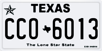 TX license plate CCO6013