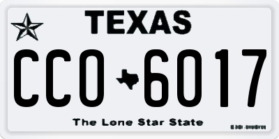 TX license plate CCO6017