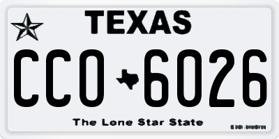TX license plate CCO6026