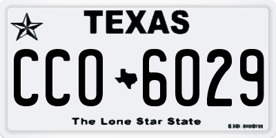 TX license plate CCO6029