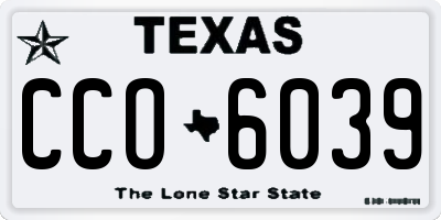 TX license plate CCO6039