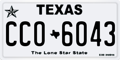 TX license plate CCO6043