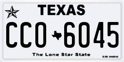 TX license plate CCO6045