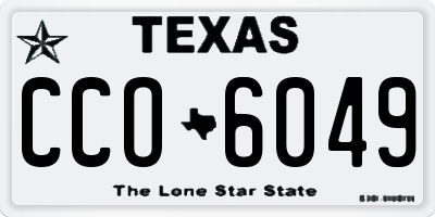 TX license plate CCO6049