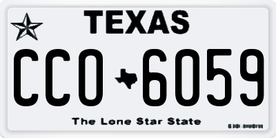 TX license plate CCO6059