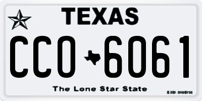 TX license plate CCO6061