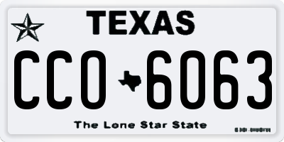 TX license plate CCO6063