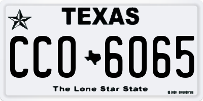TX license plate CCO6065