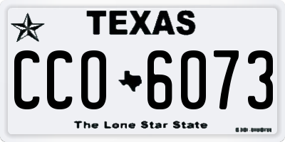 TX license plate CCO6073