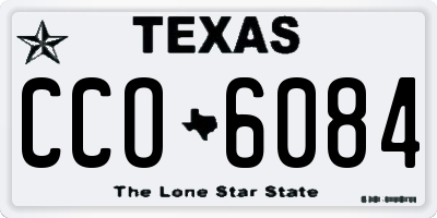TX license plate CCO6084