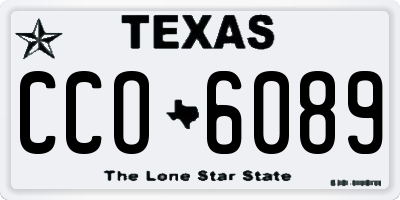 TX license plate CCO6089