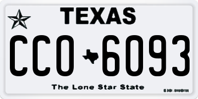 TX license plate CCO6093