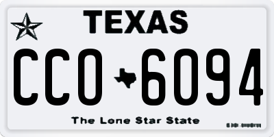 TX license plate CCO6094