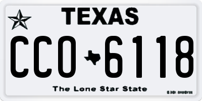 TX license plate CCO6118