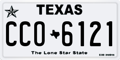 TX license plate CCO6121