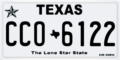 TX license plate CCO6122