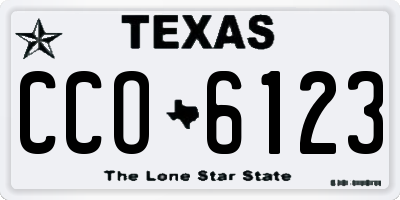 TX license plate CCO6123