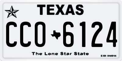 TX license plate CCO6124