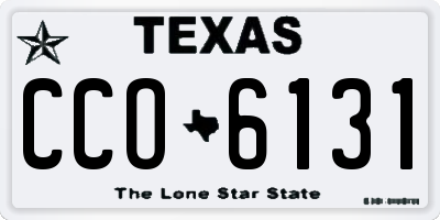 TX license plate CCO6131