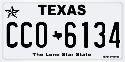 TX license plate CCO6134