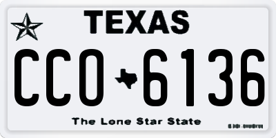 TX license plate CCO6136