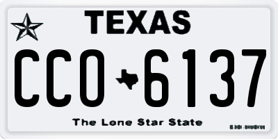 TX license plate CCO6137