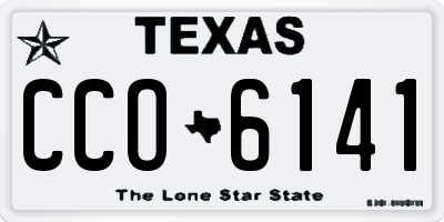 TX license plate CCO6141