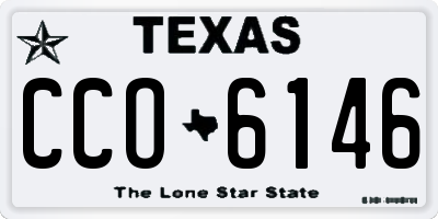 TX license plate CCO6146
