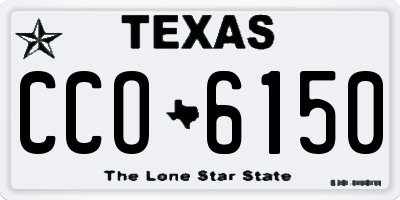 TX license plate CCO6150
