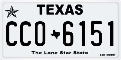 TX license plate CCO6151