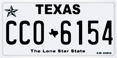 TX license plate CCO6154