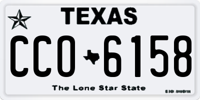 TX license plate CCO6158