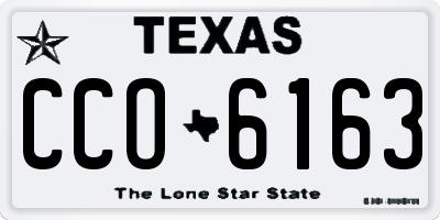 TX license plate CCO6163