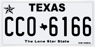 TX license plate CCO6166