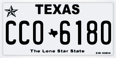 TX license plate CCO6180