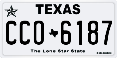 TX license plate CCO6187