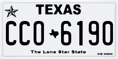 TX license plate CCO6190