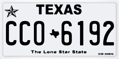 TX license plate CCO6192