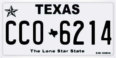 TX license plate CCO6214