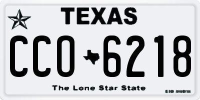 TX license plate CCO6218