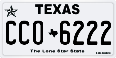 TX license plate CCO6222