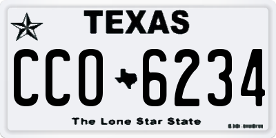 TX license plate CCO6234